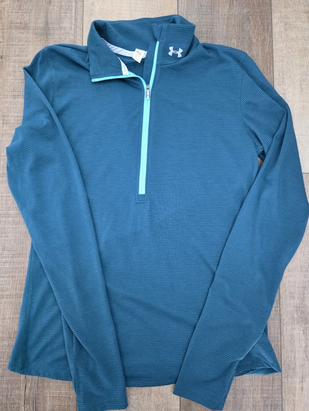 Under Armour Women's Teal Long-Sleeve Quarter Zip Pullover - Size Small